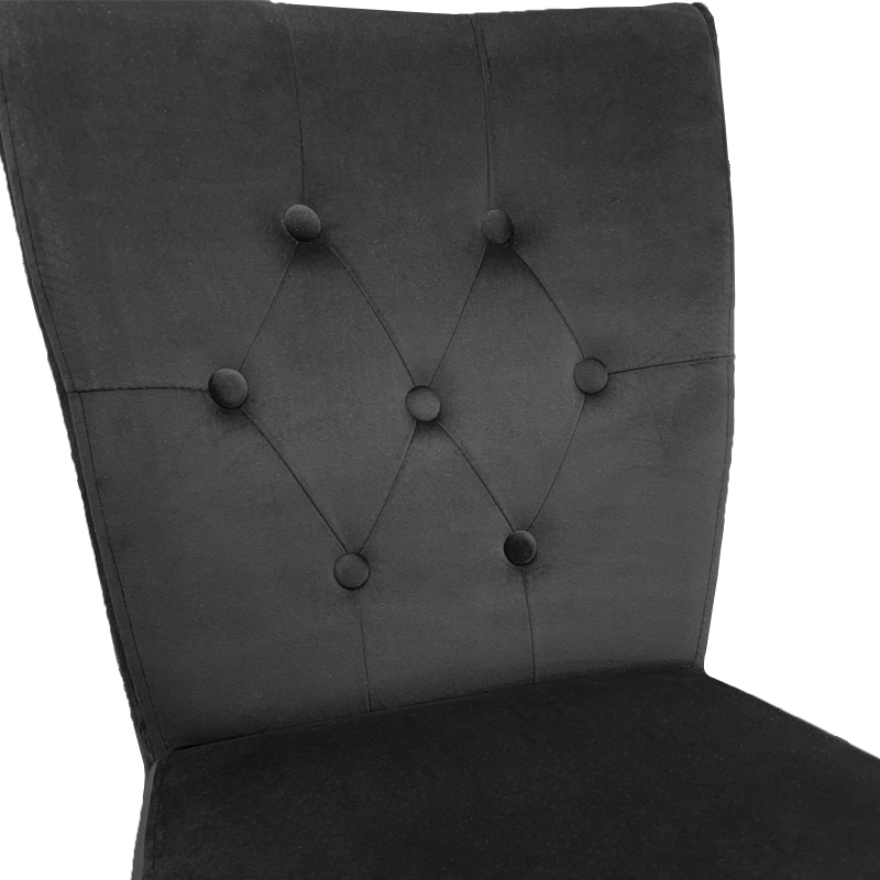 Stoel Bink velvet zwart