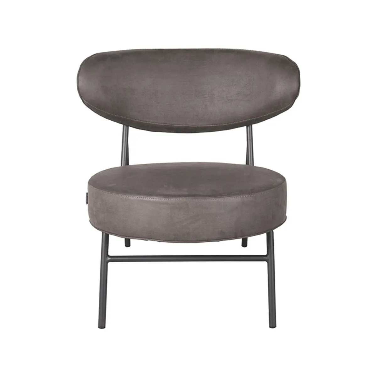 Fauteuil Zack micro suède antraciet voorkant