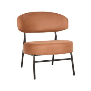 Fauteuil Zack micro suède cognac