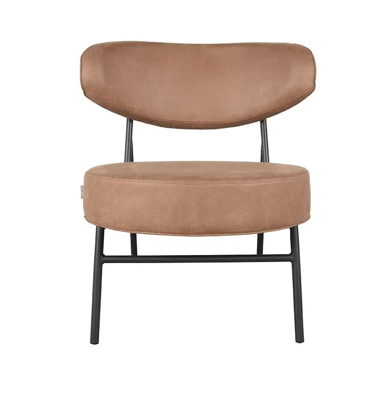 Fauteuil Zack micro suède cognac