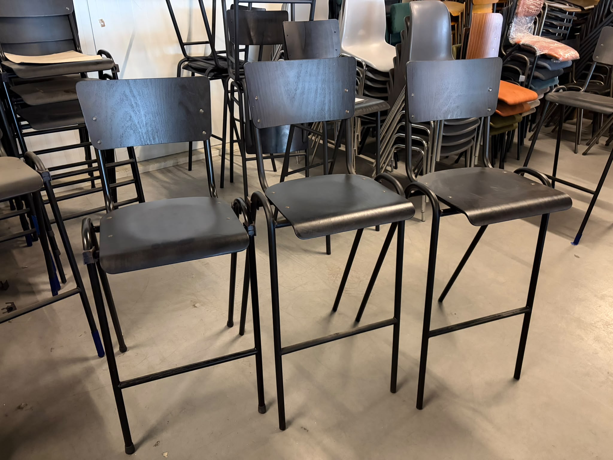 Barkruk Retro zwart