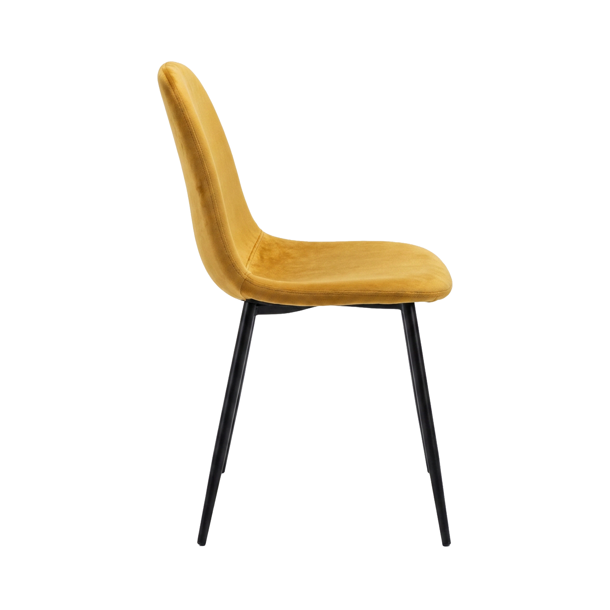 Stoel Roy velvet geel