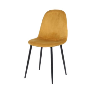 Stoel Roy velvet geel