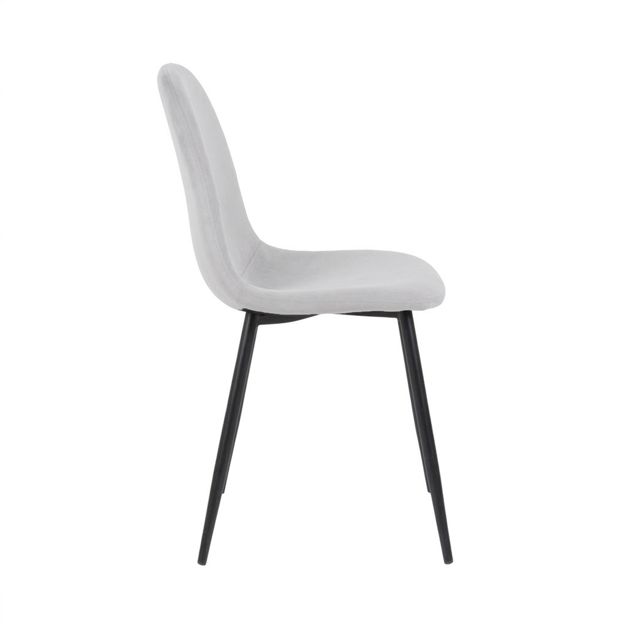 Stoel Roy velvet zilvergrijs