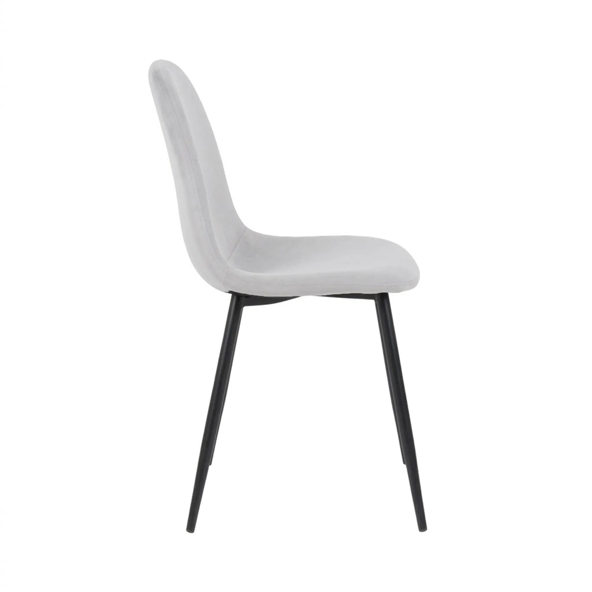 Stoel Roy velvet zilvergrijs