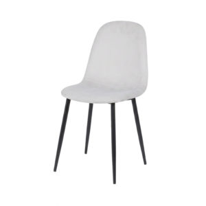 Stoel Roy velvet zilvergrijs