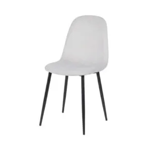Stoel Roy velvet zilvergrijs