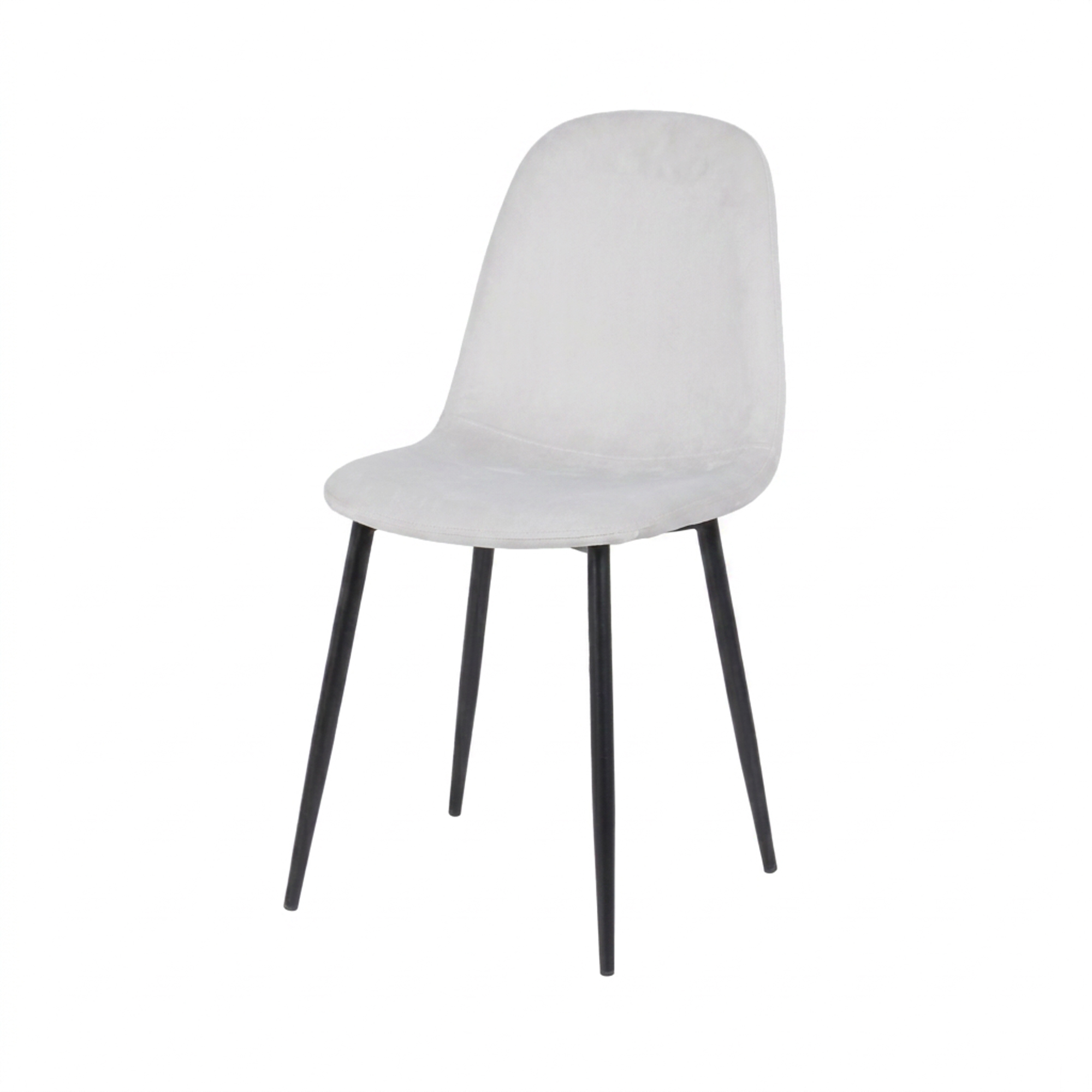 Stoel Roy velvet zilvergrijs