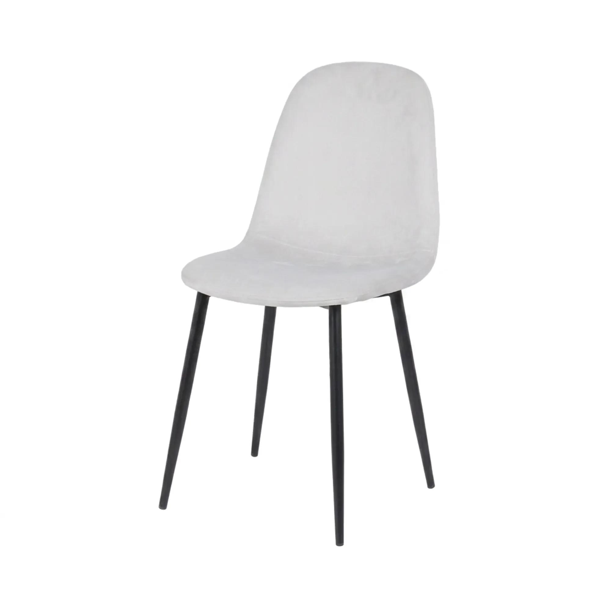 Stoel Roy velvet zilvergrijs