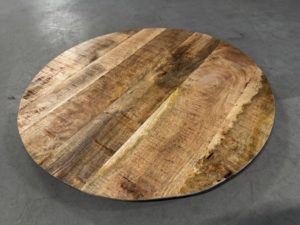Tafelblad mangohout afgeronde hoek Ø70