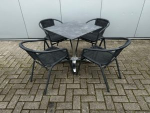 4-persoons terrasset Dark slate
