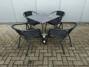 4-persoons terrasset Dark slate