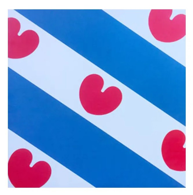 Terrastafelblad Friese vlag 70x70
