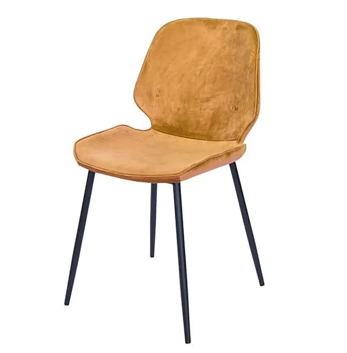 Stoel Ocean velvet okergeel